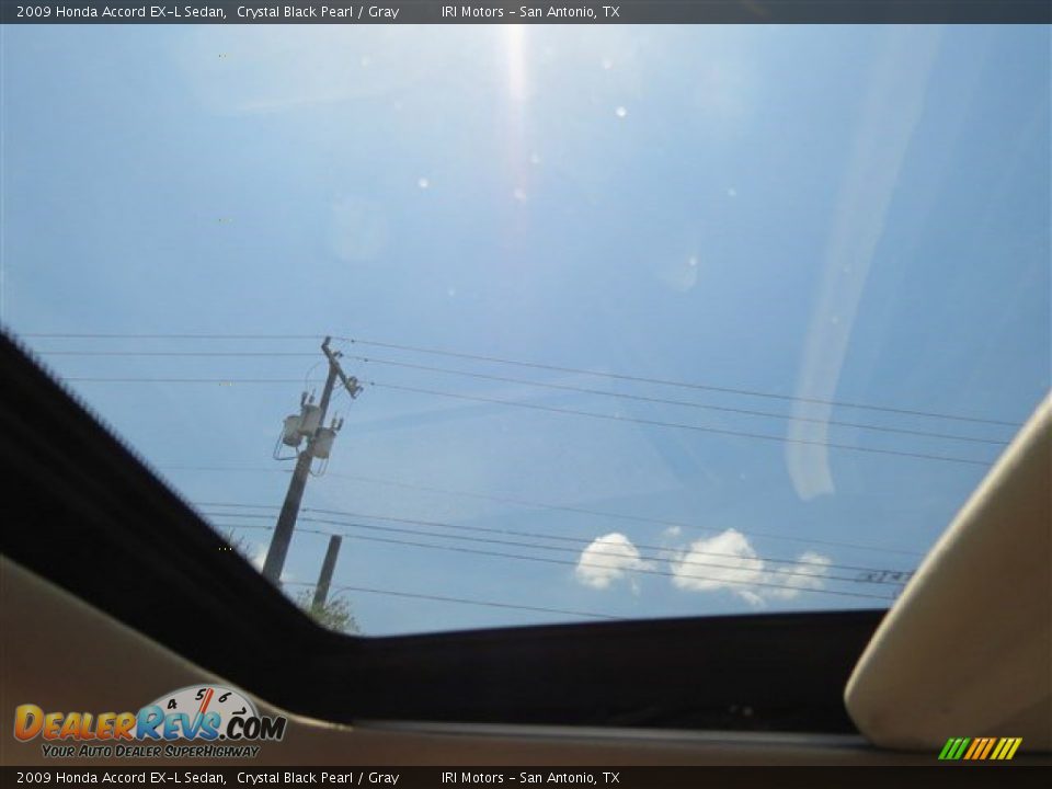 2009 Honda Accord EX-L Sedan Crystal Black Pearl / Gray Photo #20