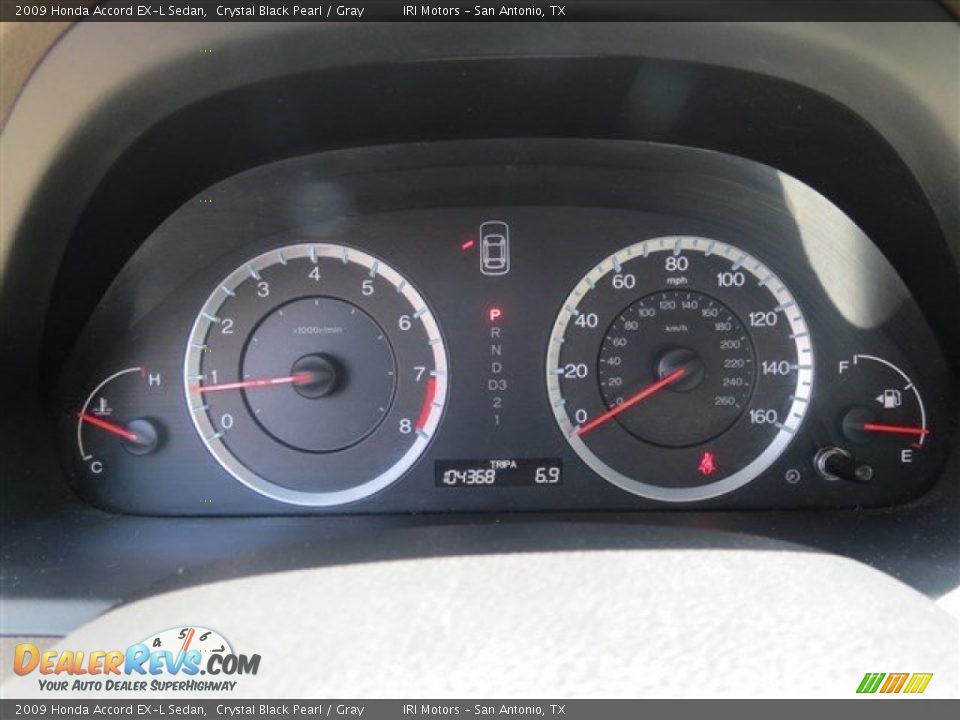2009 Honda Accord EX-L Sedan Crystal Black Pearl / Gray Photo #22