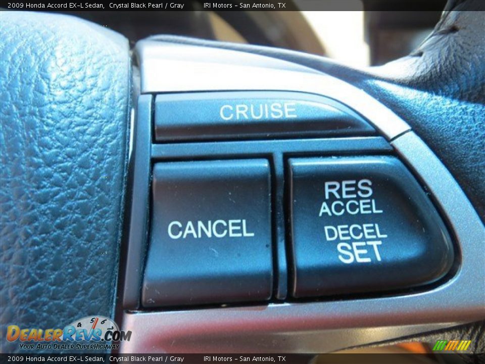2009 Honda Accord EX-L Sedan Crystal Black Pearl / Gray Photo #23