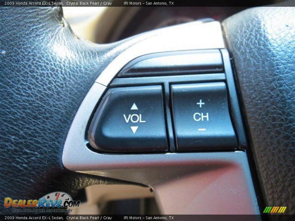2009 Honda Accord EX-L Sedan Crystal Black Pearl / Gray Photo #24