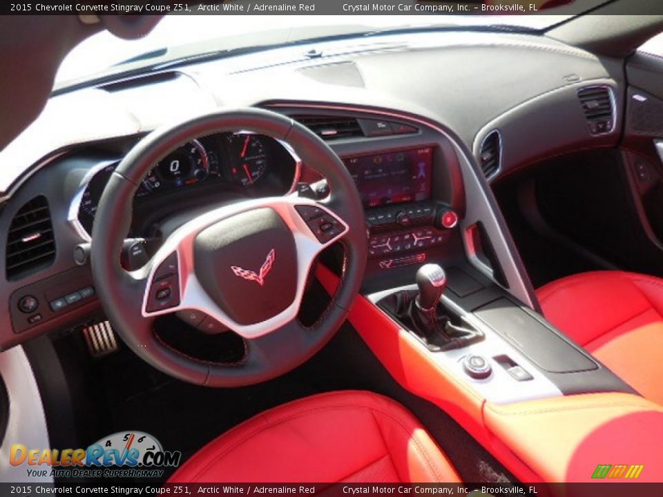 2015 Chevrolet Corvette Stingray Coupe Z51 Arctic White / Adrenaline Red Photo #5