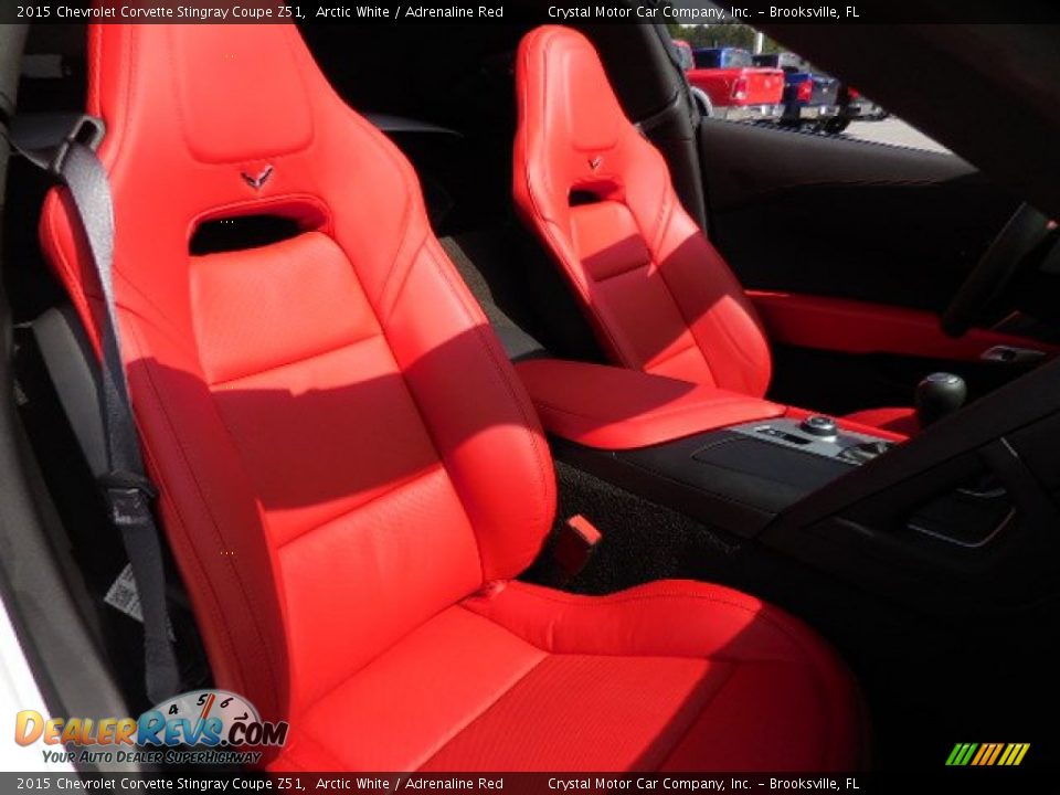 2015 Chevrolet Corvette Stingray Coupe Z51 Arctic White / Adrenaline Red Photo #11