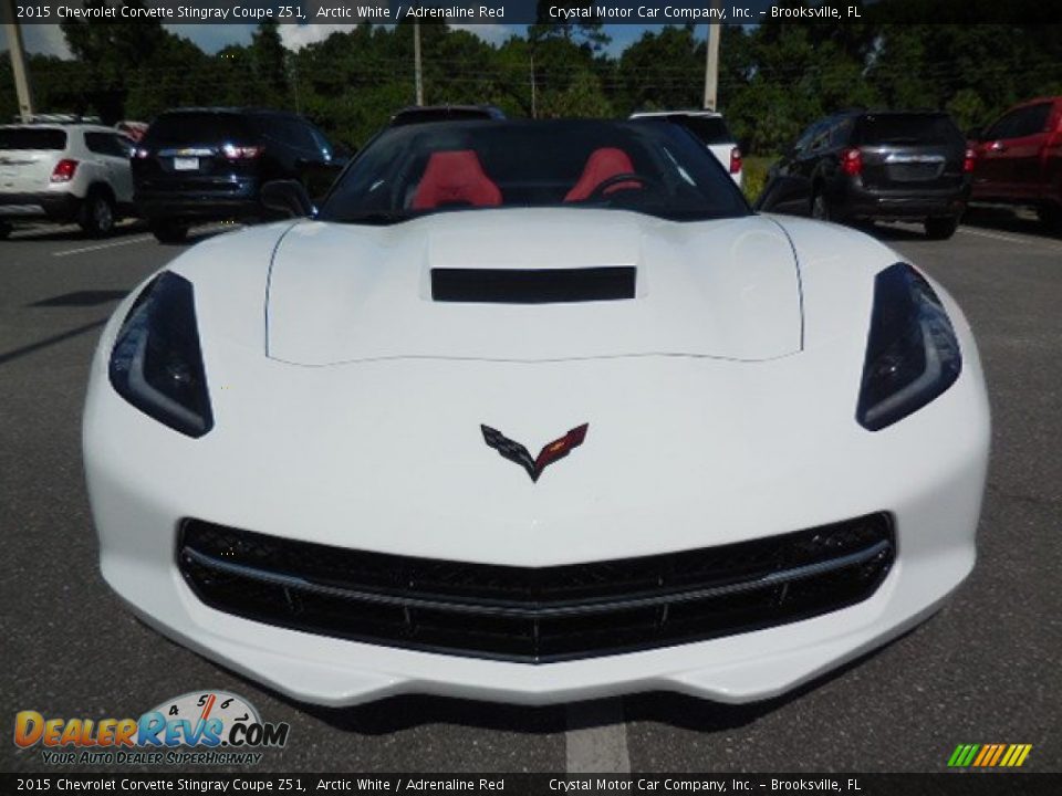 2015 Chevrolet Corvette Stingray Coupe Z51 Arctic White / Adrenaline Red Photo #12