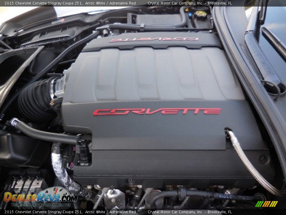 2015 Chevrolet Corvette Stingray Coupe Z51 Arctic White / Adrenaline Red Photo #14