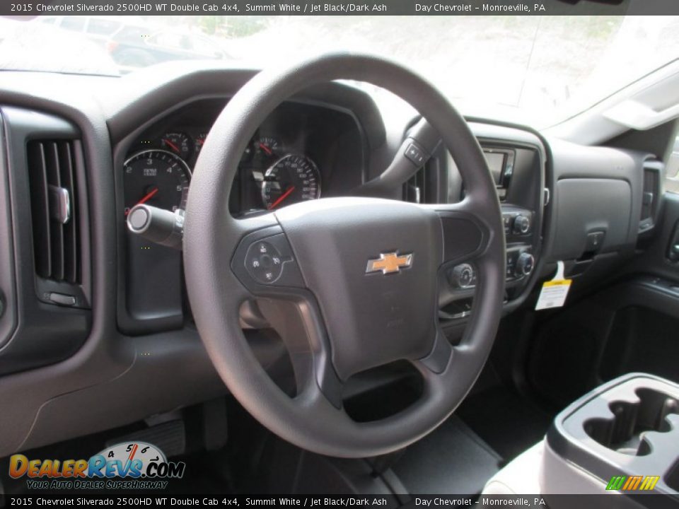 2015 Chevrolet Silverado 2500HD WT Double Cab 4x4 Summit White / Jet Black/Dark Ash Photo #16
