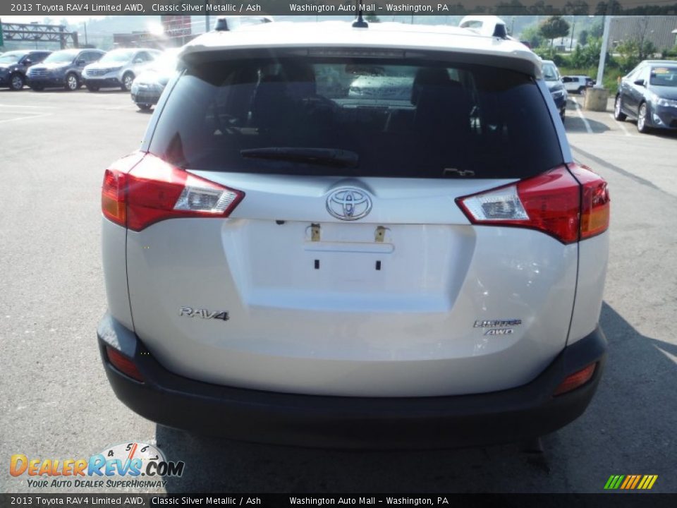 2013 Toyota RAV4 Limited AWD Classic Silver Metallic / Ash Photo #8