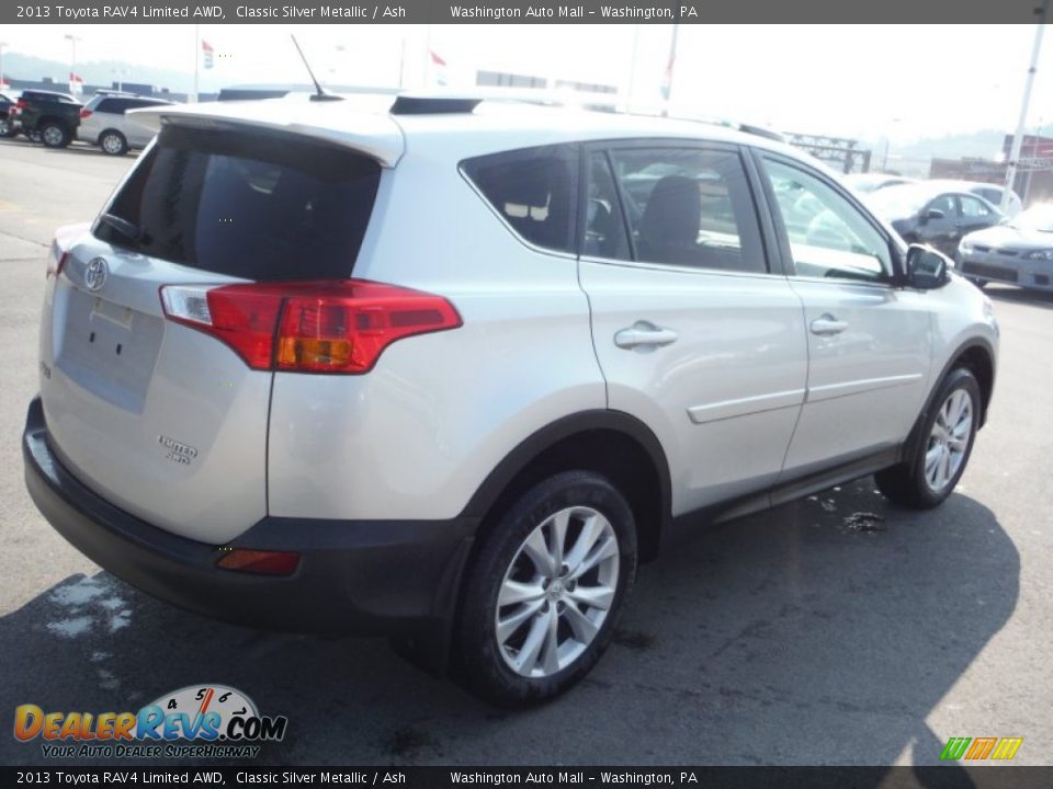 2013 Toyota RAV4 Limited AWD Classic Silver Metallic / Ash Photo #10