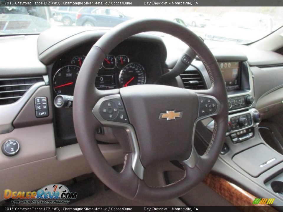 2015 Chevrolet Tahoe LTZ 4WD Champagne Silver Metallic / Cocoa/Dune Photo #15