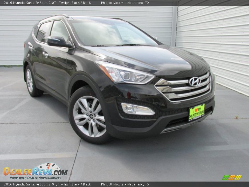 2016 Hyundai Santa Fe Sport 2.0T Twilight Black / Black Photo #2
