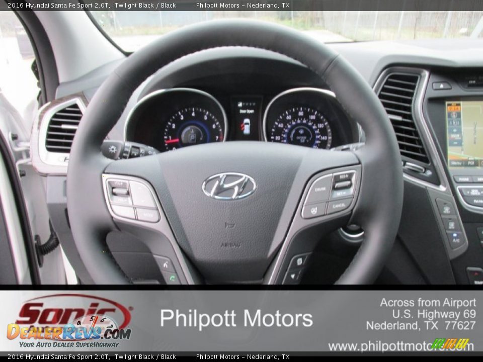 2016 Hyundai Santa Fe Sport 2.0T Twilight Black / Black Photo #28