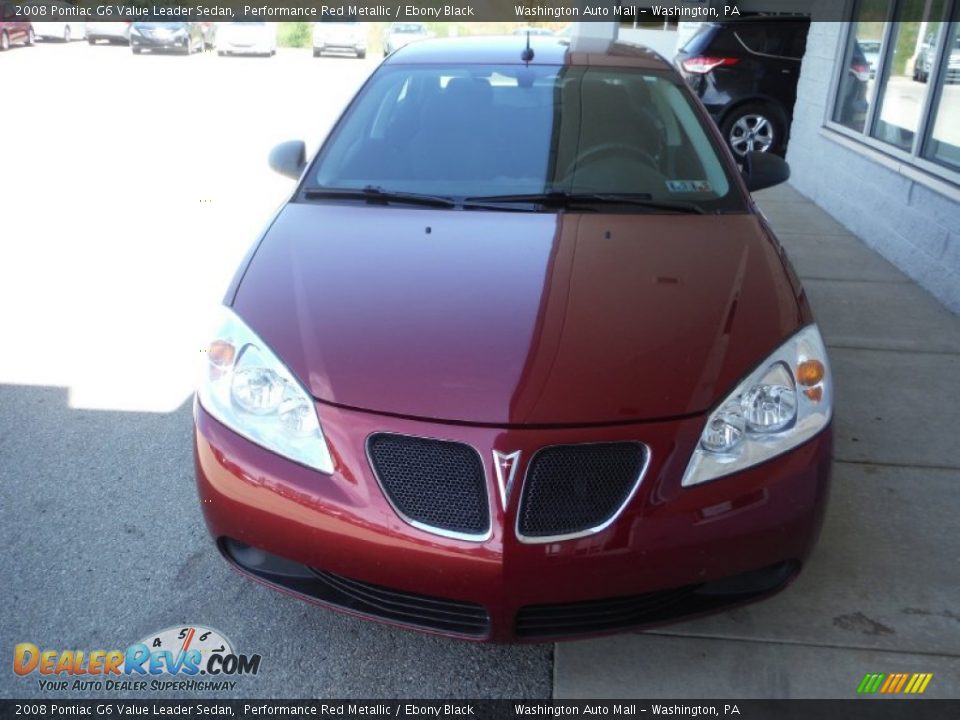 2008 Pontiac G6 Value Leader Sedan Performance Red Metallic / Ebony Black Photo #4