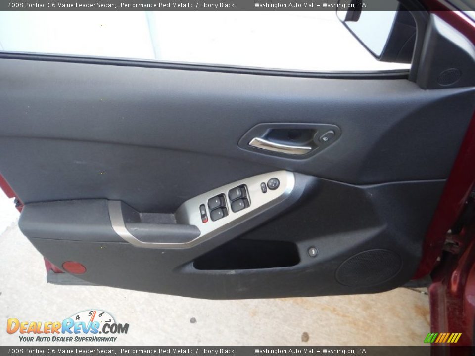 2008 Pontiac G6 Value Leader Sedan Performance Red Metallic / Ebony Black Photo #10