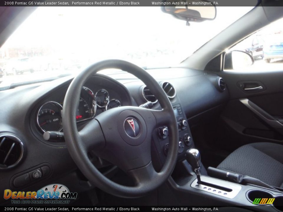2008 Pontiac G6 Value Leader Sedan Performance Red Metallic / Ebony Black Photo #11