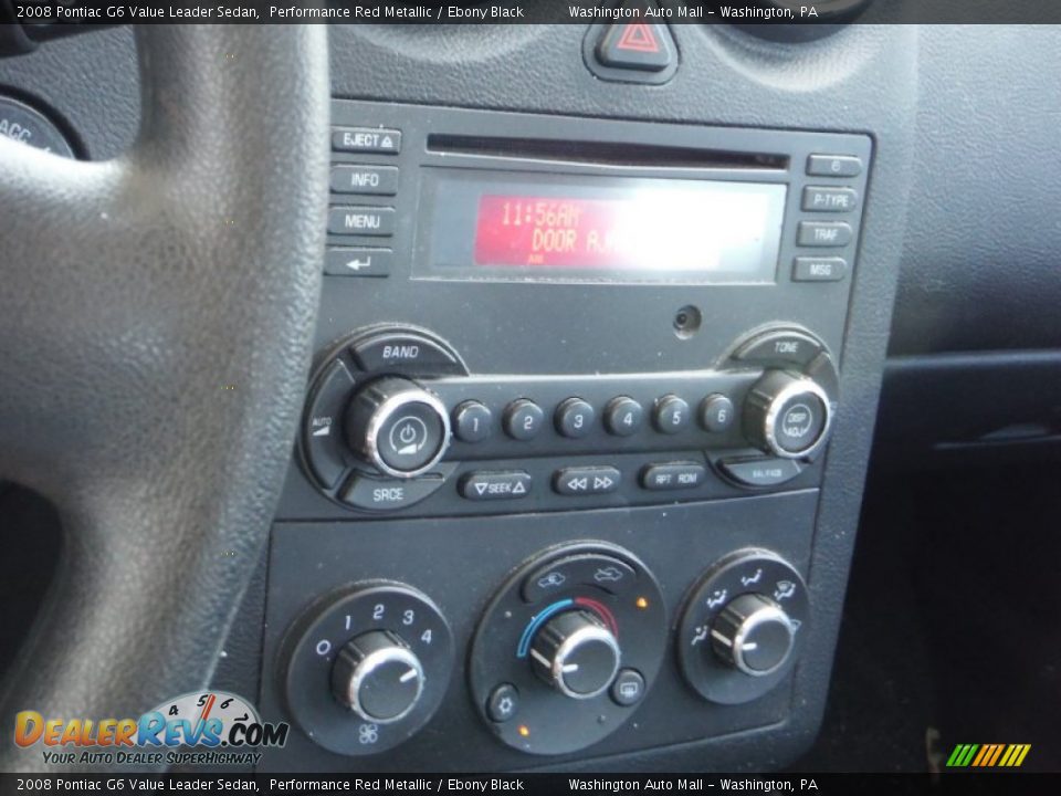 2008 Pontiac G6 Value Leader Sedan Performance Red Metallic / Ebony Black Photo #13