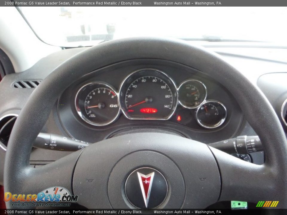 2008 Pontiac G6 Value Leader Sedan Performance Red Metallic / Ebony Black Photo #16