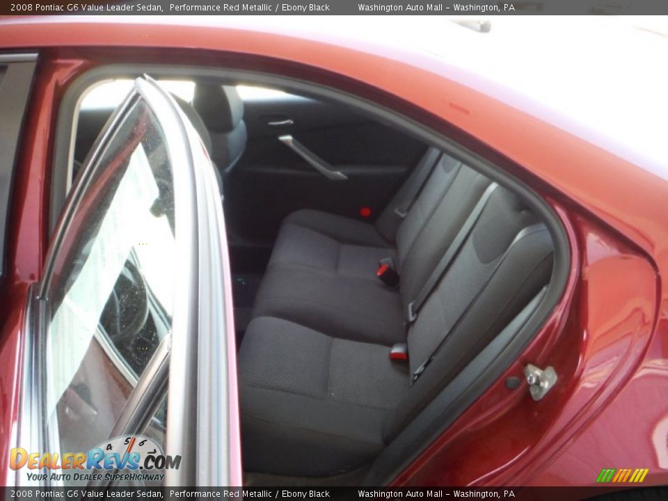 2008 Pontiac G6 Value Leader Sedan Performance Red Metallic / Ebony Black Photo #17