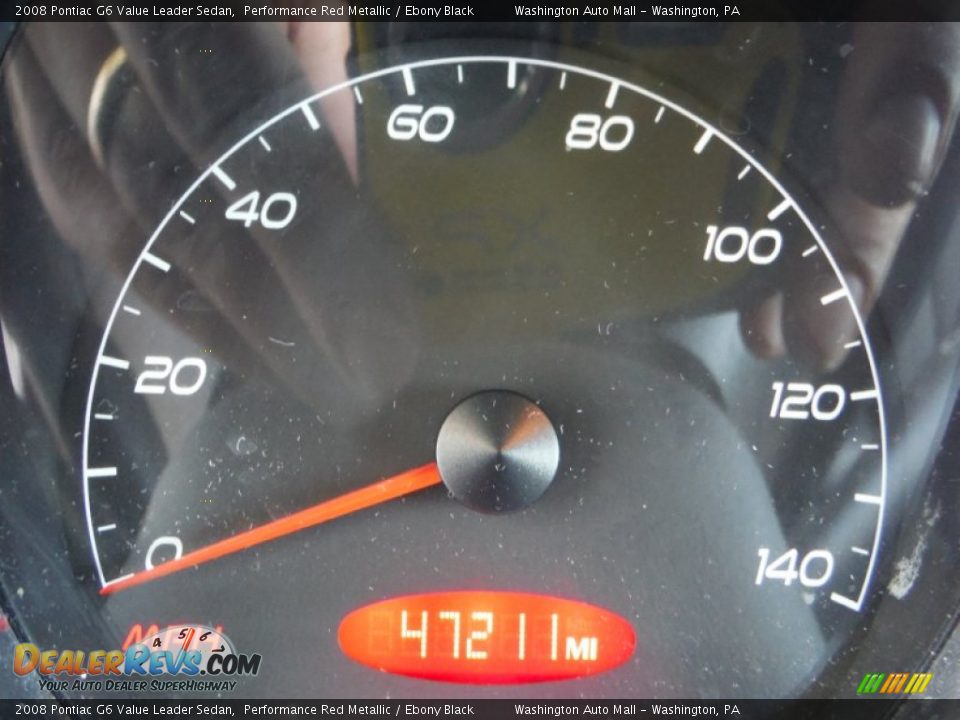 2008 Pontiac G6 Value Leader Sedan Performance Red Metallic / Ebony Black Photo #20