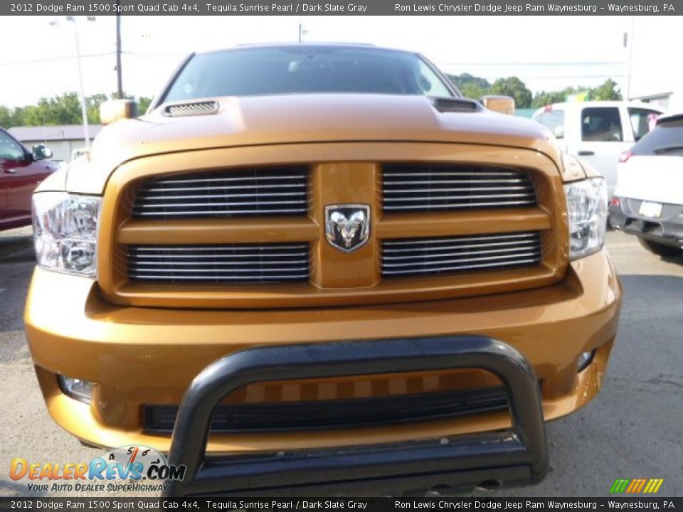 2012 Dodge Ram 1500 Sport Quad Cab 4x4 Tequila Sunrise Pearl / Dark Slate Gray Photo #10