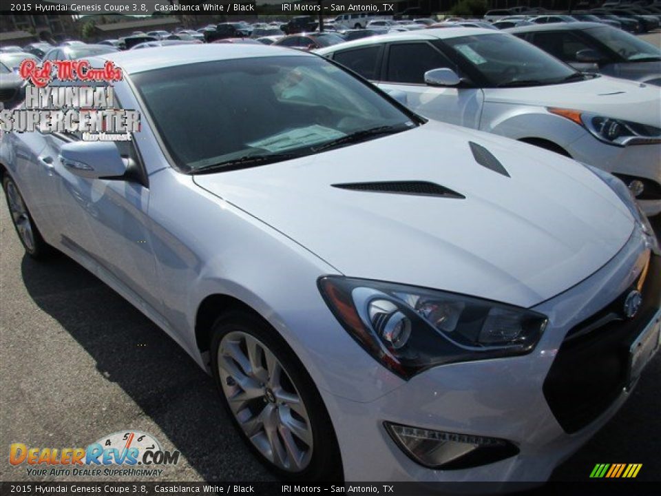 2015 Hyundai Genesis Coupe 3.8 Casablanca White / Black Photo #1