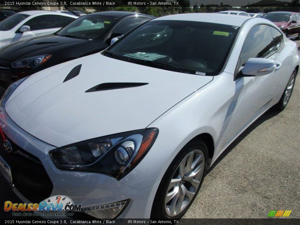2015 Hyundai Genesis Coupe 3.8 Casablanca White / Black Photo #2
