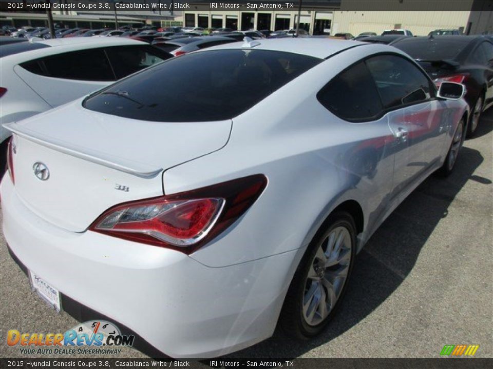 2015 Hyundai Genesis Coupe 3.8 Casablanca White / Black Photo #6