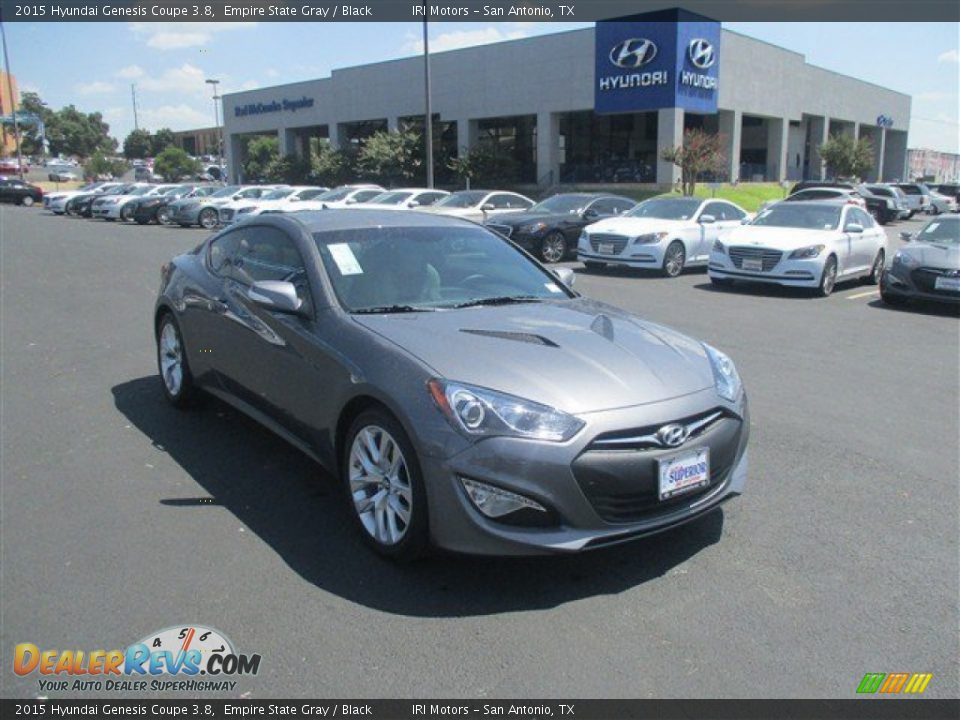 2015 Hyundai Genesis Coupe 3.8 Empire State Gray / Black Photo #1