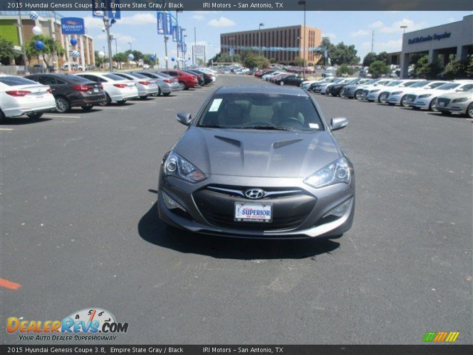 2015 Hyundai Genesis Coupe 3.8 Empire State Gray / Black Photo #2