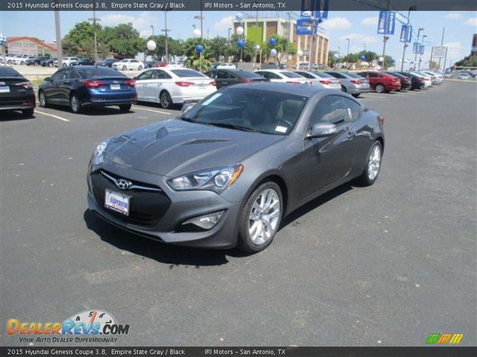 2015 Hyundai Genesis Coupe 3.8 Empire State Gray / Black Photo #3
