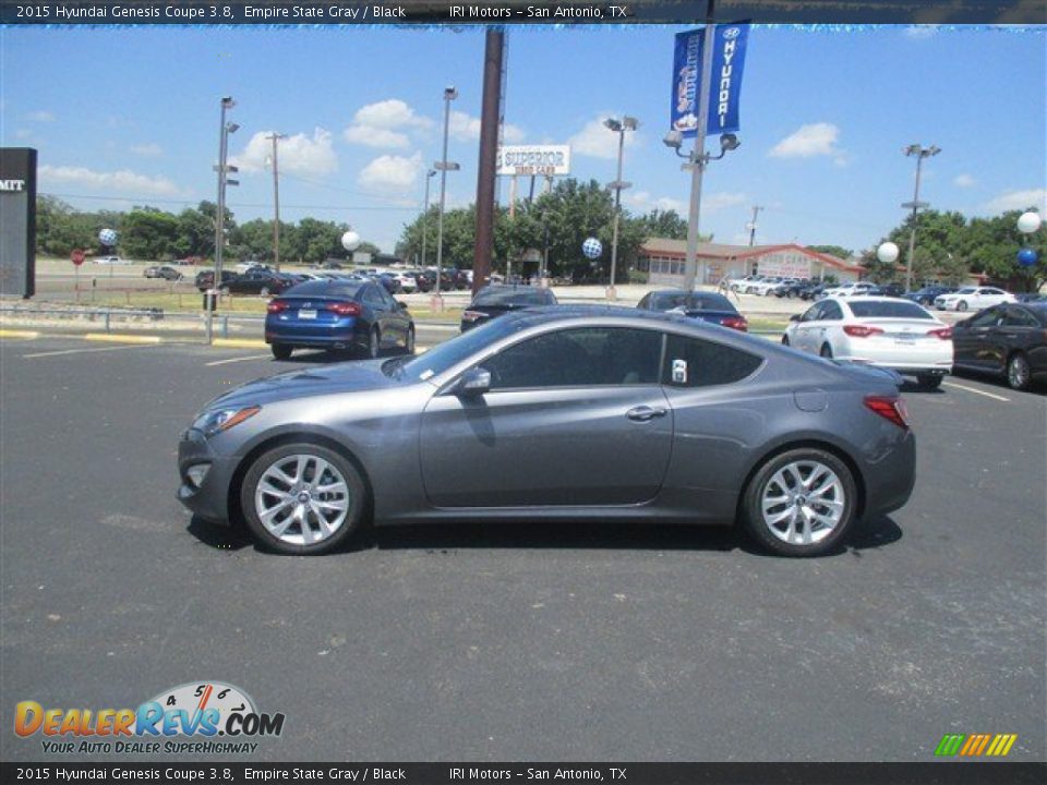 2015 Hyundai Genesis Coupe 3.8 Empire State Gray / Black Photo #5