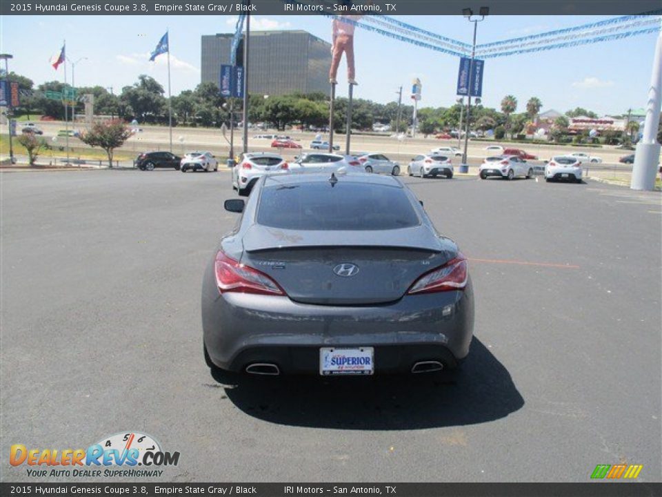 2015 Hyundai Genesis Coupe 3.8 Empire State Gray / Black Photo #7