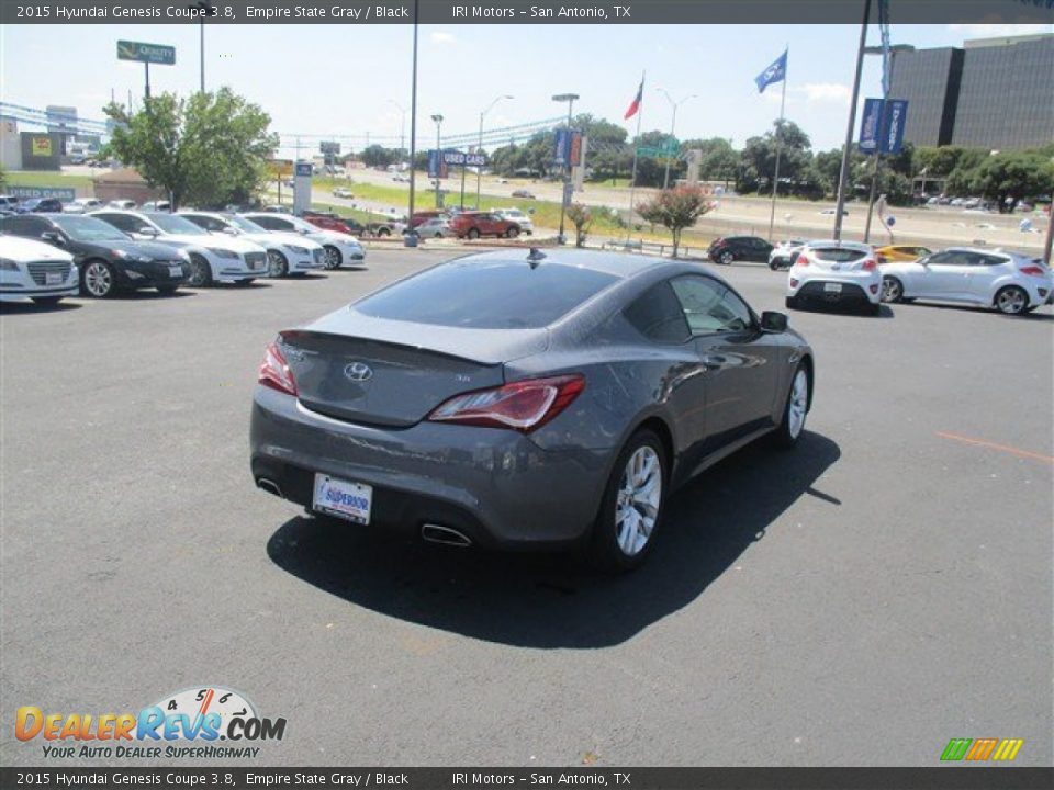 2015 Hyundai Genesis Coupe 3.8 Empire State Gray / Black Photo #8