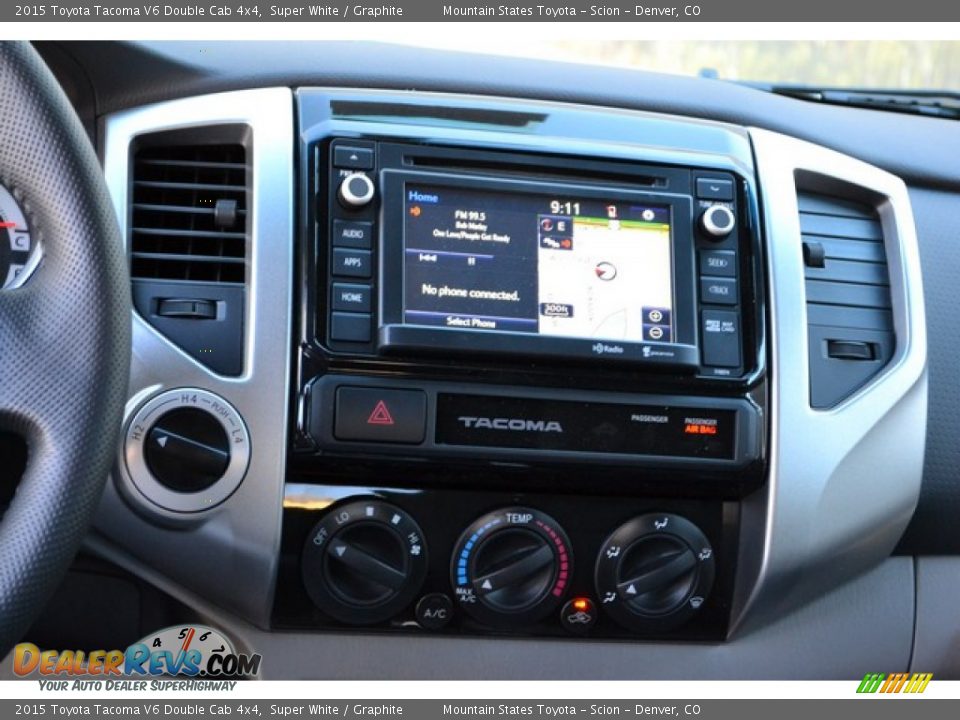 2015 Toyota Tacoma V6 Double Cab 4x4 Super White / Graphite Photo #6