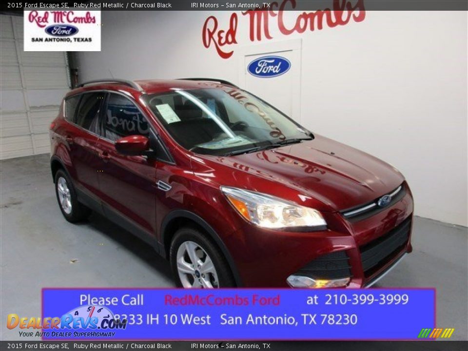 2015 Ford Escape SE Ruby Red Metallic / Charcoal Black Photo #1