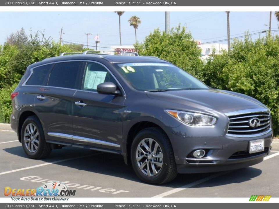 2014 Infiniti QX60 Hybrid AWD Diamond Slate / Graphite Photo #1