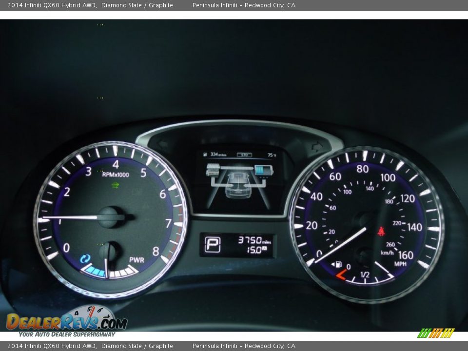 2014 Infiniti QX60 Hybrid AWD Gauges Photo #4