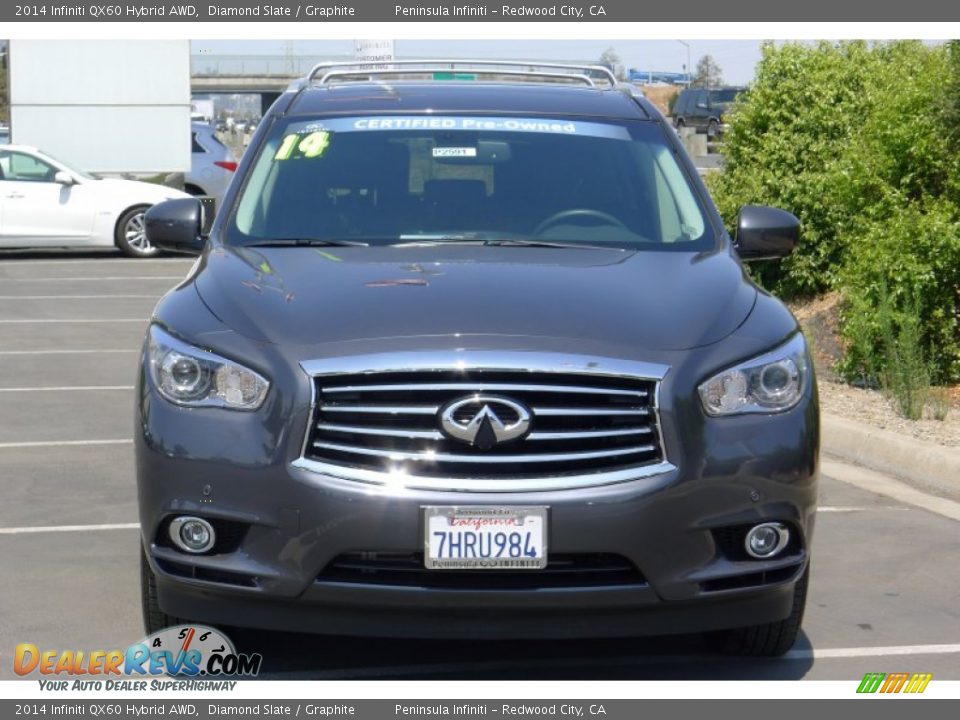 2014 Infiniti QX60 Hybrid AWD Diamond Slate / Graphite Photo #9