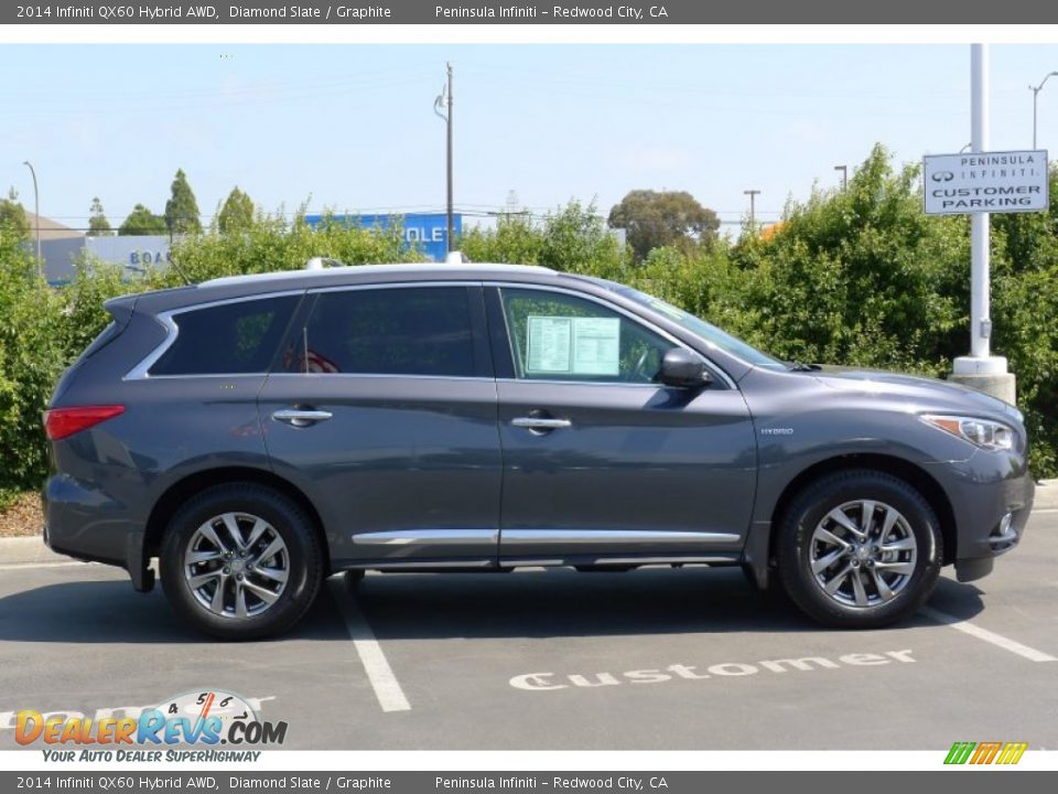 Diamond Slate 2014 Infiniti QX60 Hybrid AWD Photo #10