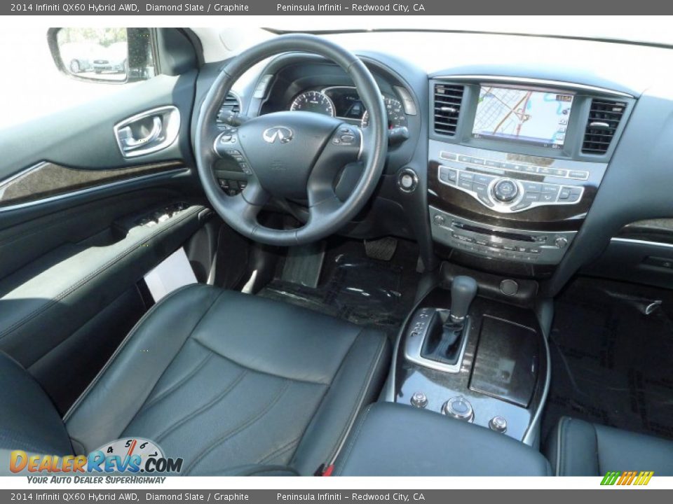 2014 Infiniti QX60 Hybrid AWD Diamond Slate / Graphite Photo #13