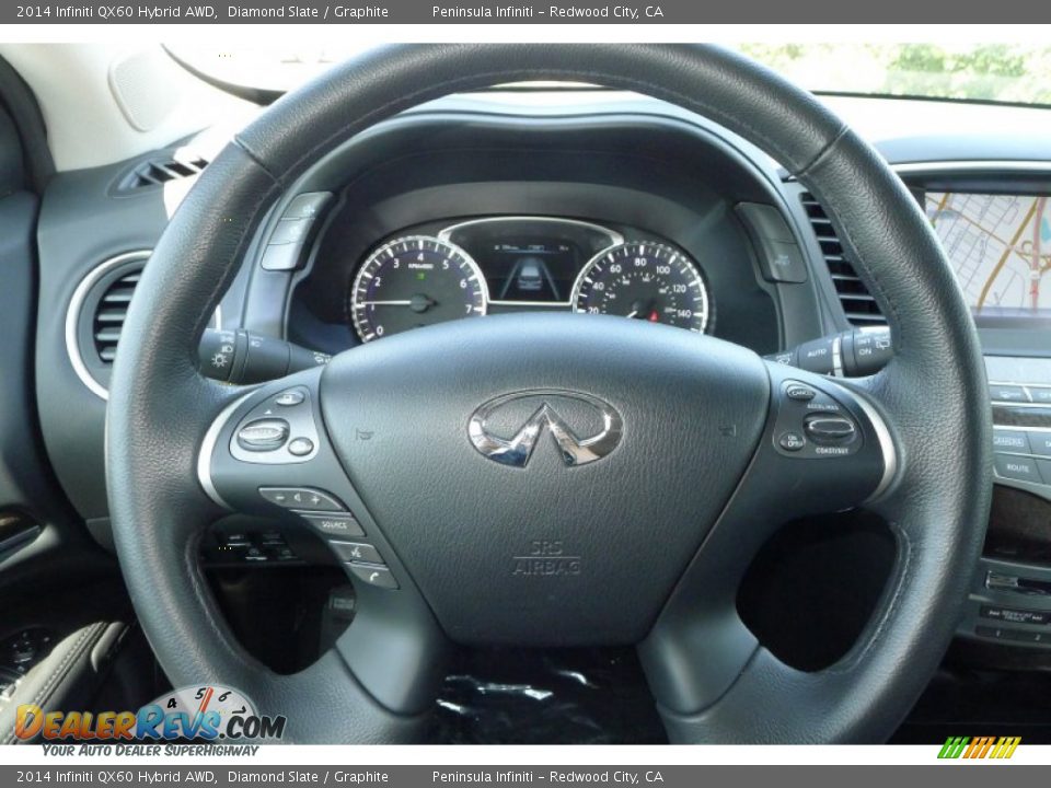 2014 Infiniti QX60 Hybrid AWD Diamond Slate / Graphite Photo #19