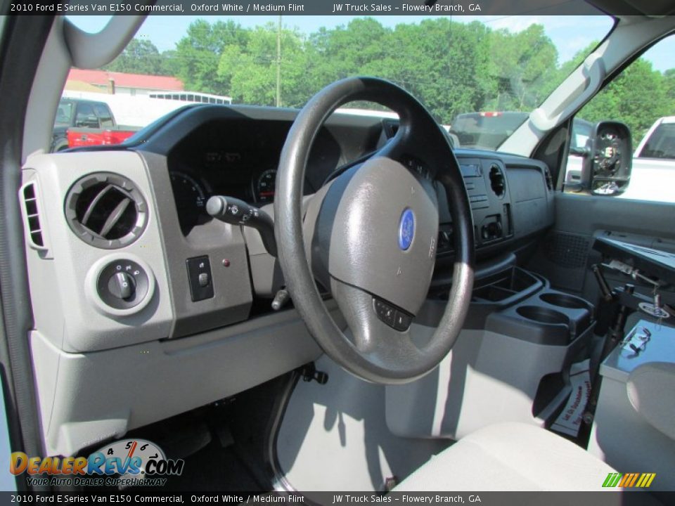 2010 Ford E Series Van E150 Commercial Oxford White / Medium Flint Photo #27