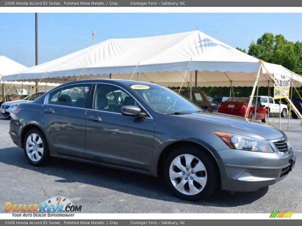 2008 Honda Accord EX Sedan Polished Metal Metallic / Gray Photo #1
