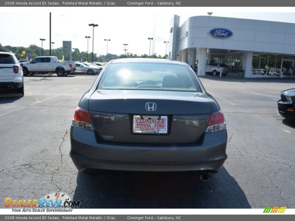2008 Honda Accord EX Sedan Polished Metal Metallic / Gray Photo #4