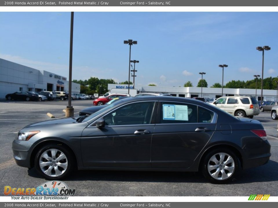 2008 Honda Accord EX Sedan Polished Metal Metallic / Gray Photo #6