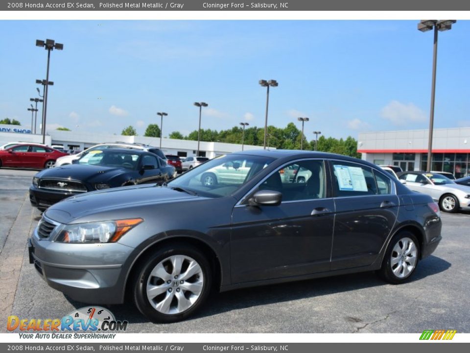 2008 Honda Accord EX Sedan Polished Metal Metallic / Gray Photo #7