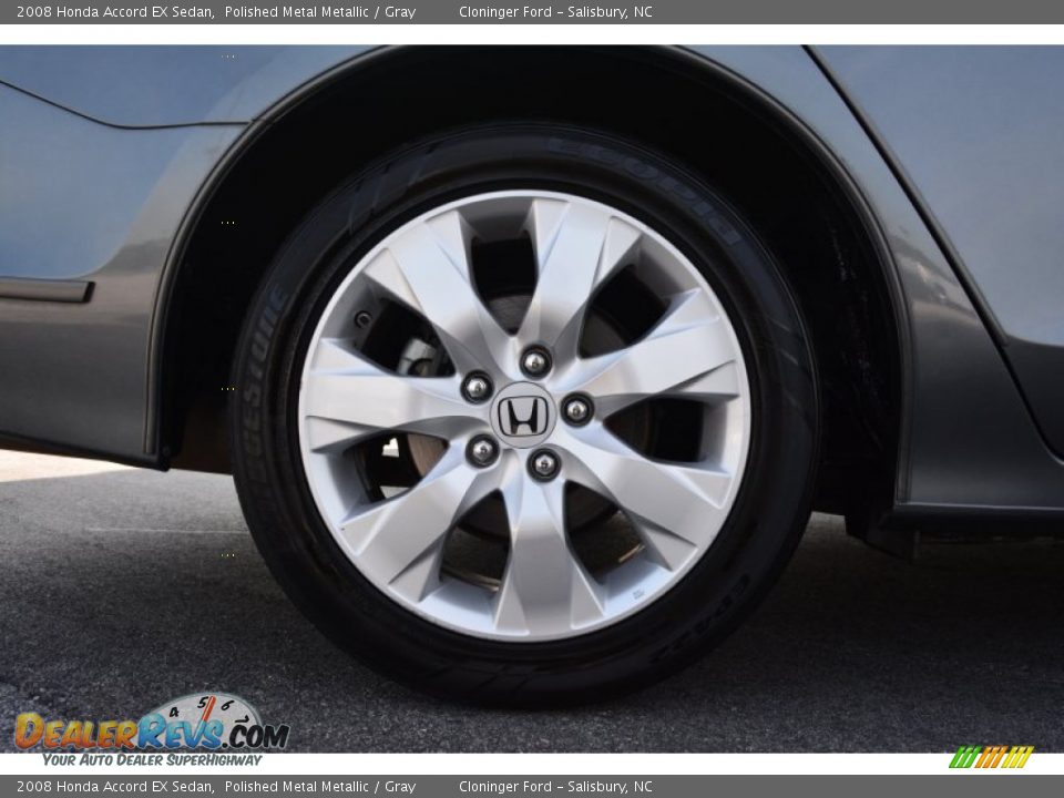 2008 Honda Accord EX Sedan Polished Metal Metallic / Gray Photo #8
