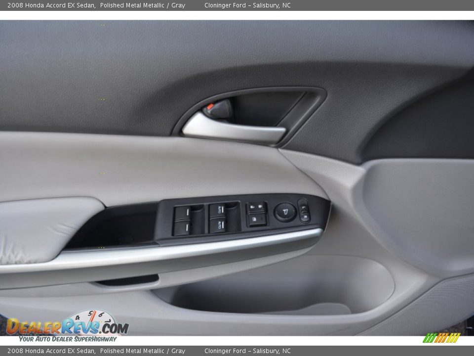 2008 Honda Accord EX Sedan Polished Metal Metallic / Gray Photo #9