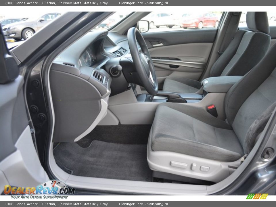 2008 Honda Accord EX Sedan Polished Metal Metallic / Gray Photo #10