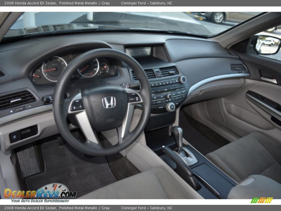 2008 Honda Accord EX Sedan Polished Metal Metallic / Gray Photo #11