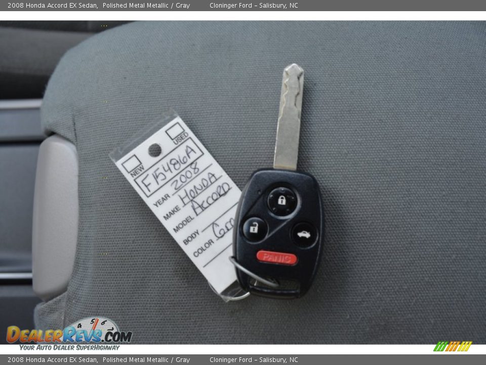 2008 Honda Accord EX Sedan Polished Metal Metallic / Gray Photo #23