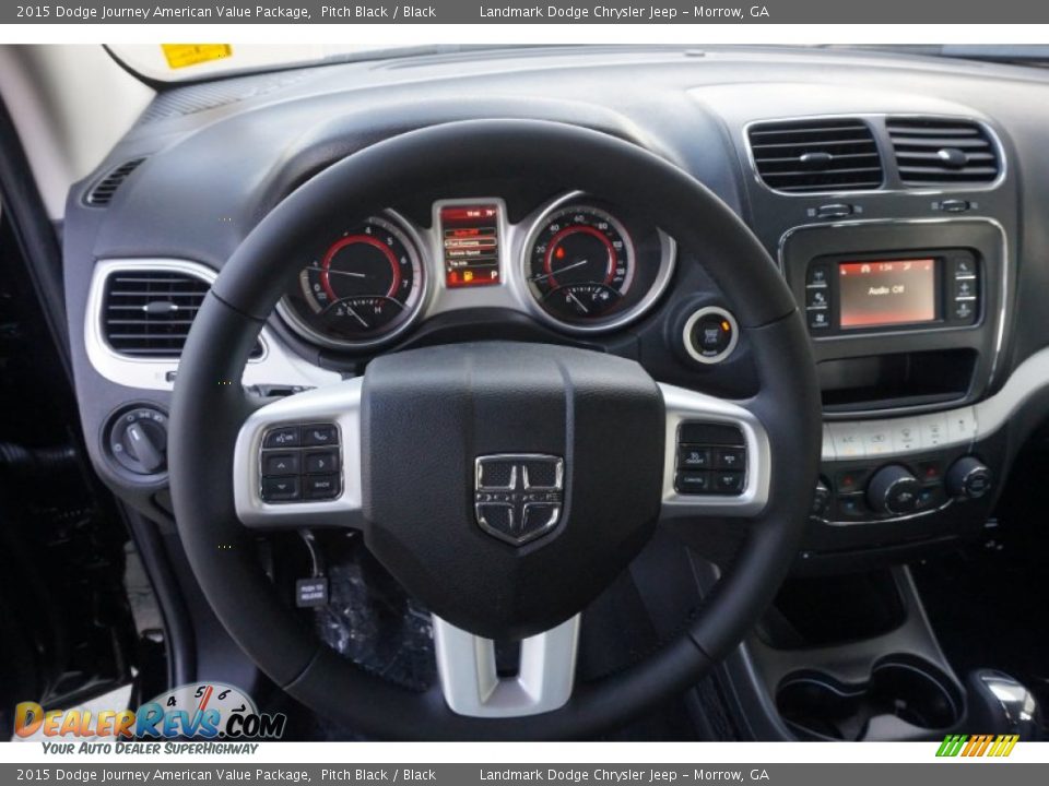 2015 Dodge Journey American Value Package Pitch Black / Black Photo #7